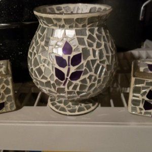 Vase and candle holders